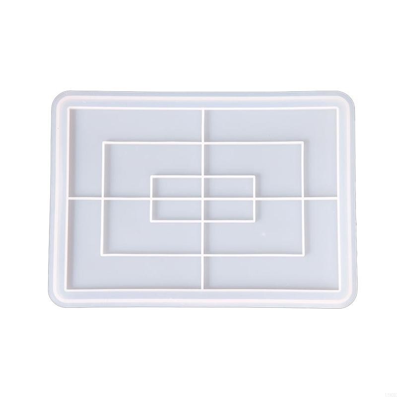 

U90E Rectangle Tray UV Crystal Epoxy Mold Serving Plate Resin Silicone Mould DIY Crafts Home Decorations Casting Tool