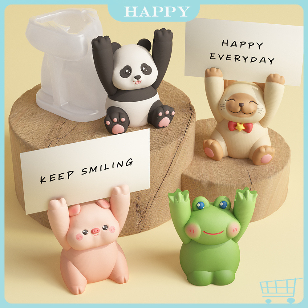 (COD In Stock) Cetakan Silikon / Cetakan silikon coklat puding bear panda/Angkat cetakan katak panda