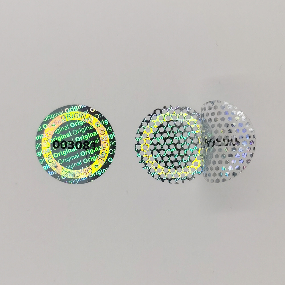 

Hologram Tamper Proof Stickers , Sealing Warranty Void Original Security Labels , Unique Serial Number, 1000pcs 20mm Round