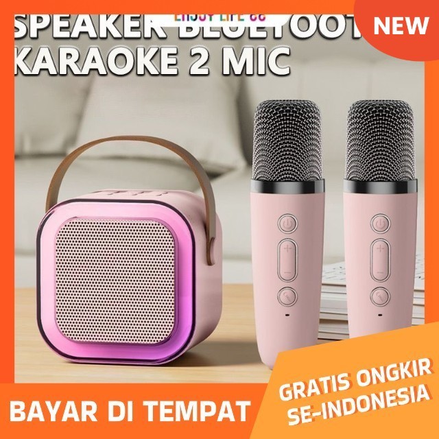 MIC K12 NEW LED Bluetooth Mini Speaker Karaoke Speaker Portable with MIC Bluetooth MP3 Player Full B