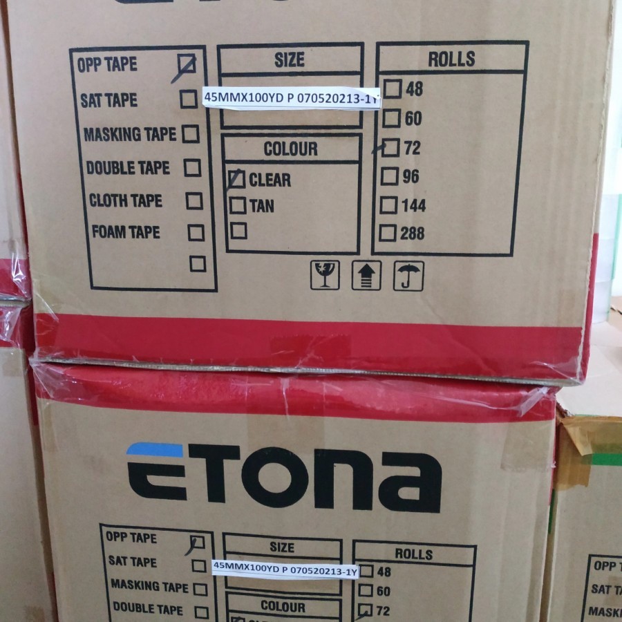 

KARTONAN!Lakban ETONA 2 inches 45mm x100 yard BENING.