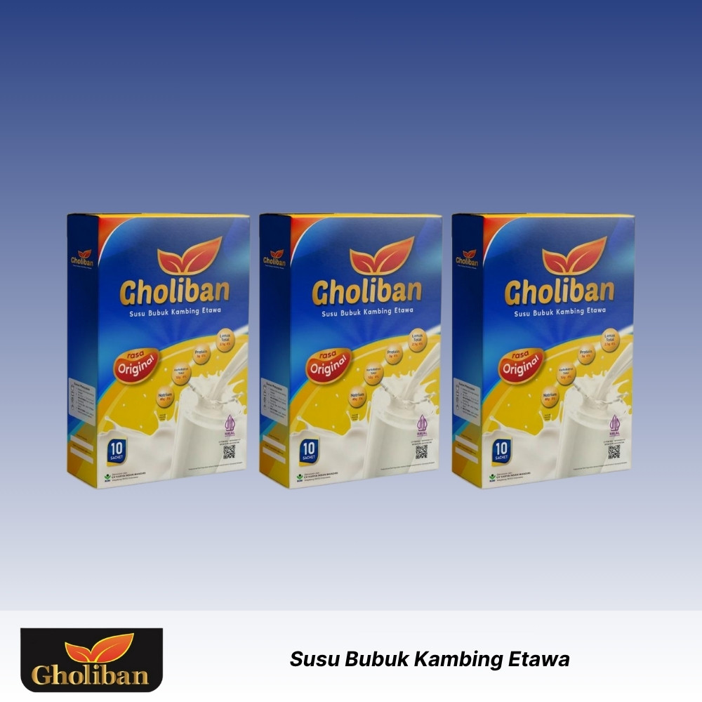 

GHOLIBAN - Susu Bubuk Kambing Etawa - 3 x 200gr