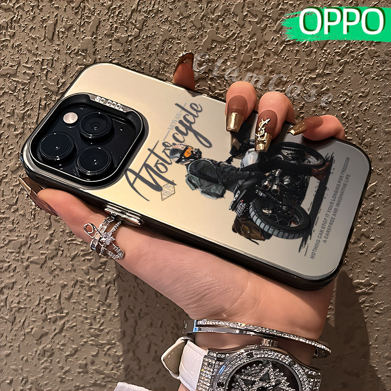 Keren Motor Glossy Hologram PC Case OPPO A18 A57 A16 A15 A17 A60 A3x A3s A5s A54 A53 A12 A31 A58 A1K