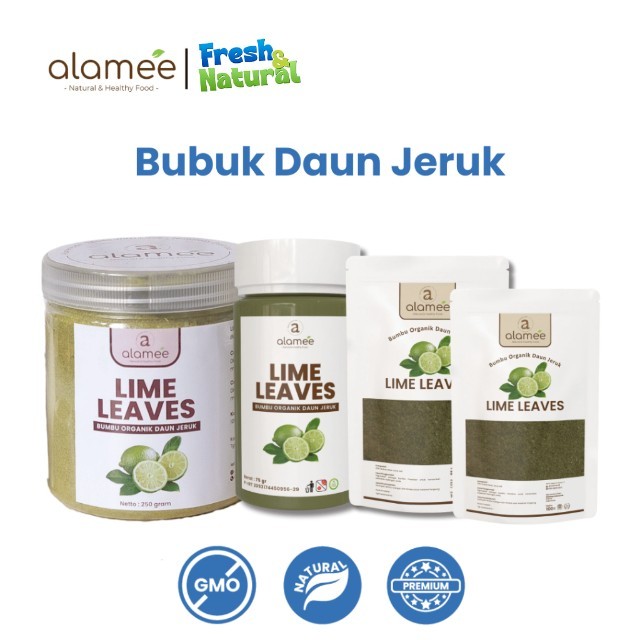 

ALAMEE Daun Jeruk Bubuk Lime Powder Bumbu Dapur Instan Organik Murni Asli Tanpa Campuran fresh and natural