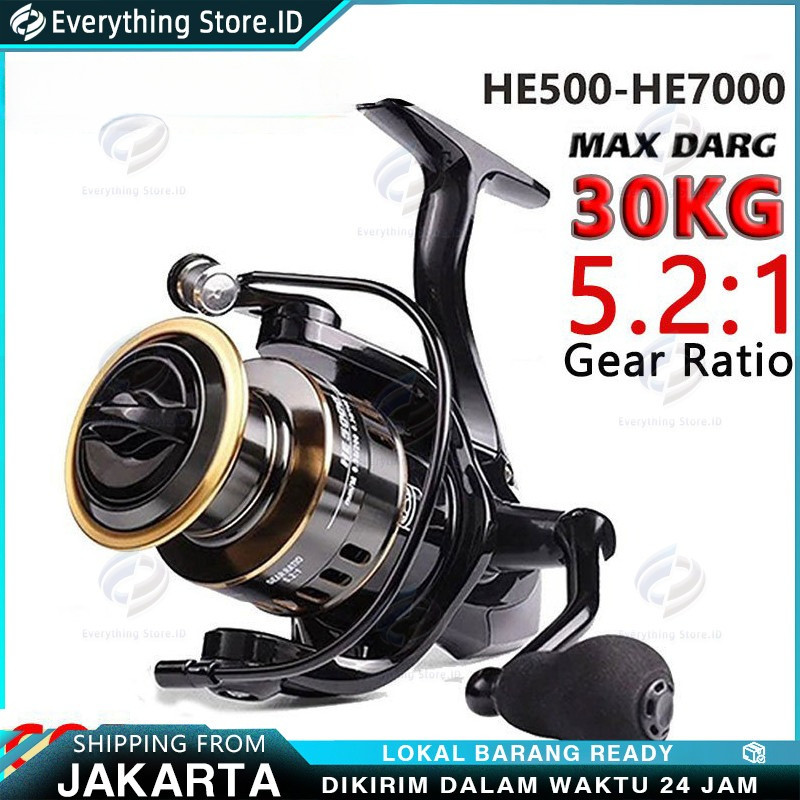 Coralov Reel Pancing Tahan Air 27kg HE500-7000/ Reel Pancing Murah Kuat Power Handle/ Reel Pancing L