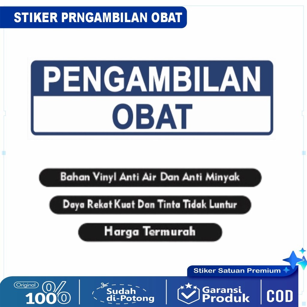 

Stiker Pengambilan Obat / Stiker Penyerahan Obat / Stiker Apotek / Stiker Klinik / Stiker Puskesmas