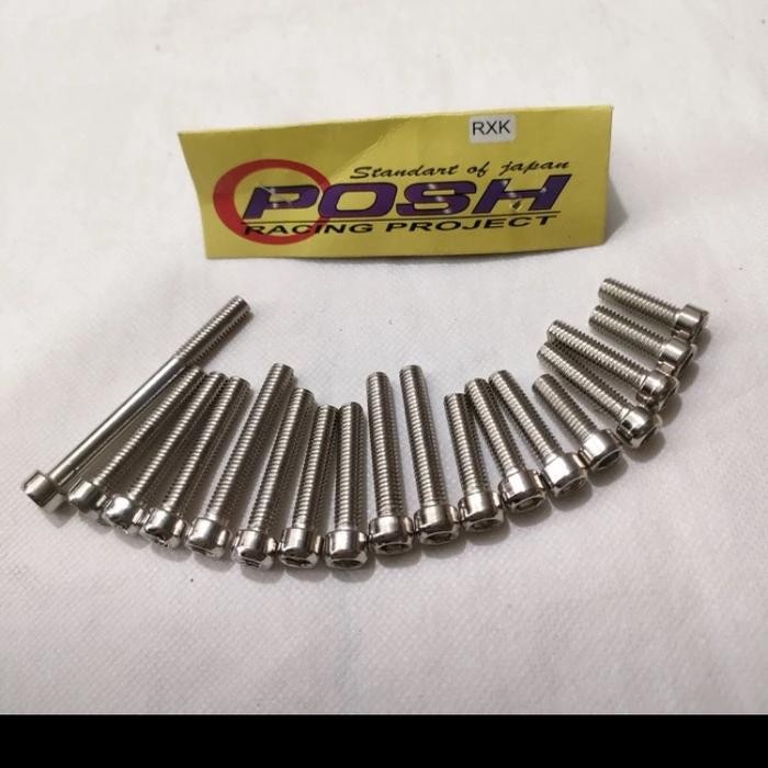 Baut bak blok mesin rxk king chrome