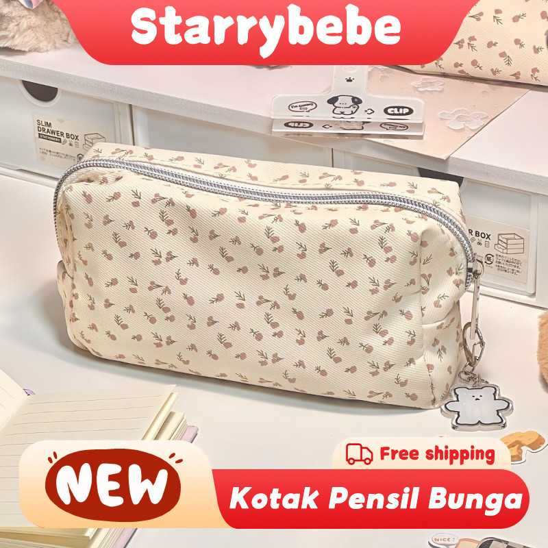 

Kotak Pensil Bunga / gaya yang lebih segar kotak pensil / Alat Tulis Lucu / Tas Pensil Kanvas
