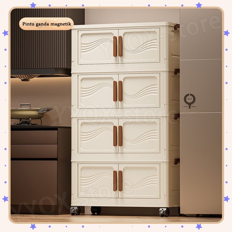 Loker Plastik Lemari Plastik susun Lemari baju anak Pakaian Laci