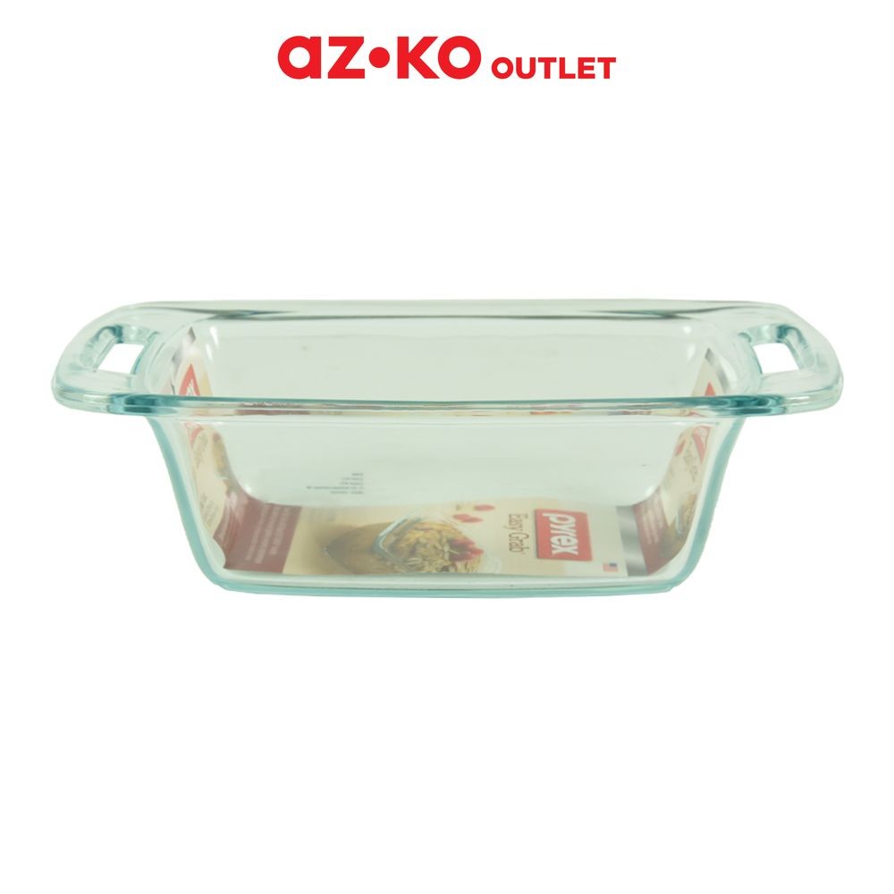 AZKO Outlet Pyrex Loyang Kaca Easy Grab Loaf 1.4 Liter Transparan Baking Dish Wadah Panggang Oven Di