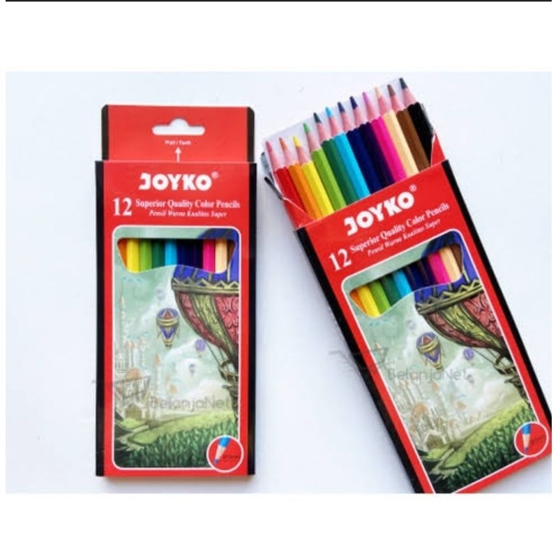 

(12 Set) Pensil Warna Joyko 12W CP-100 Warna Cerah terlaris