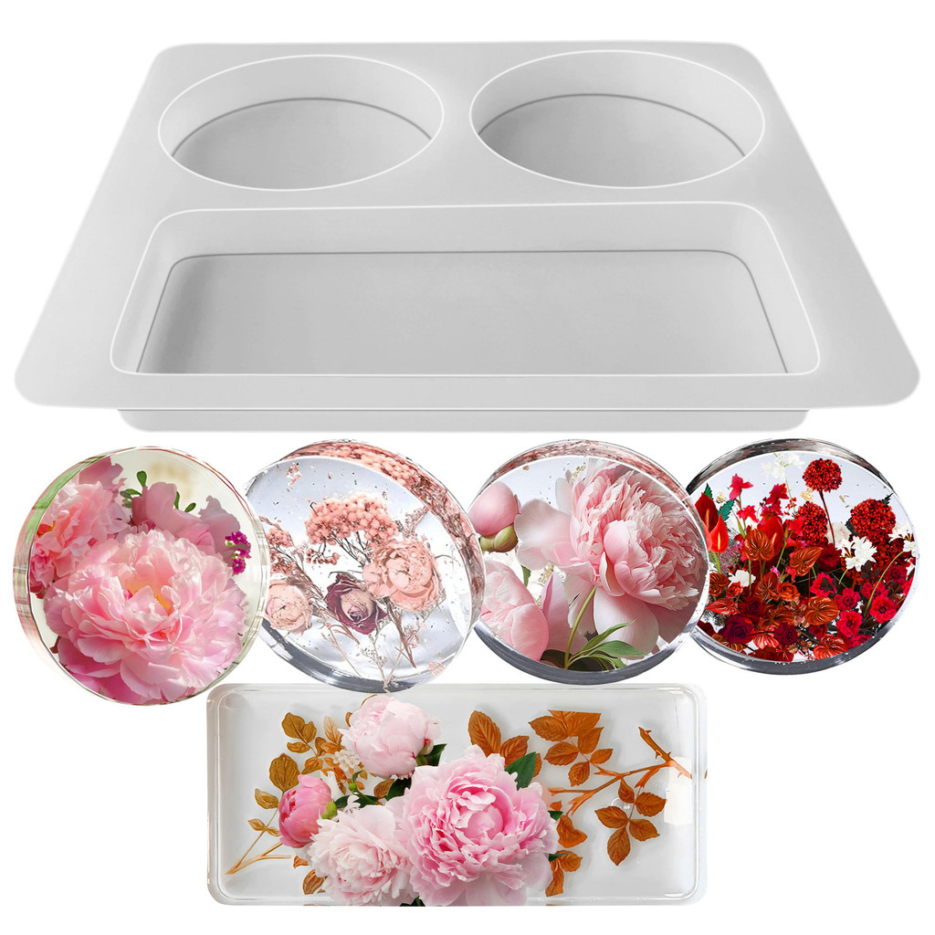 

Extra Deep Silicone Mold for Coasters Thick Resin Casting Mold DIY Craft Supplies for Epoxy Resin Art Home Decor & Party Decor