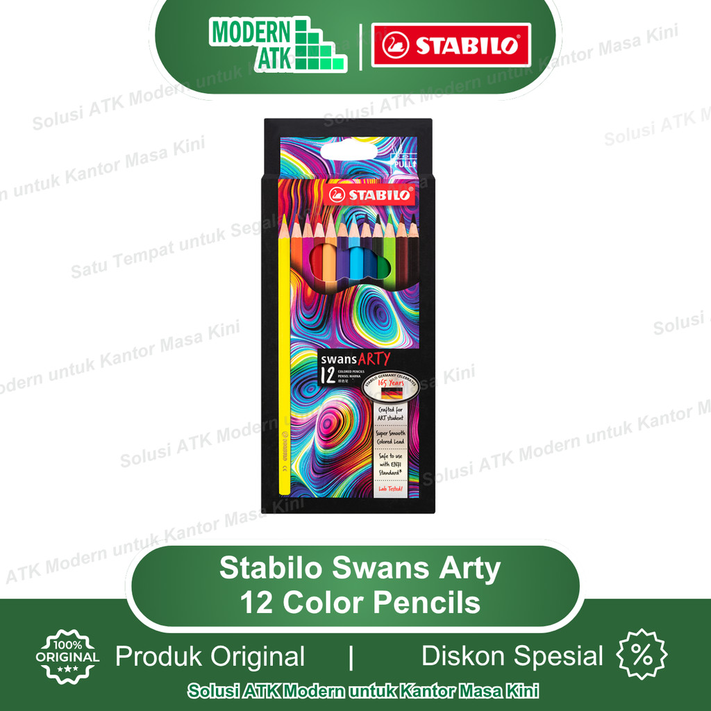 

Stabilo Swans Arty 12 Color Pencils