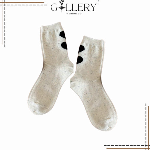 Galerryfashion ~ Kaos Kaki Panjang Wanita Katun Spandex Motif Kartun Lucu Korean Socks