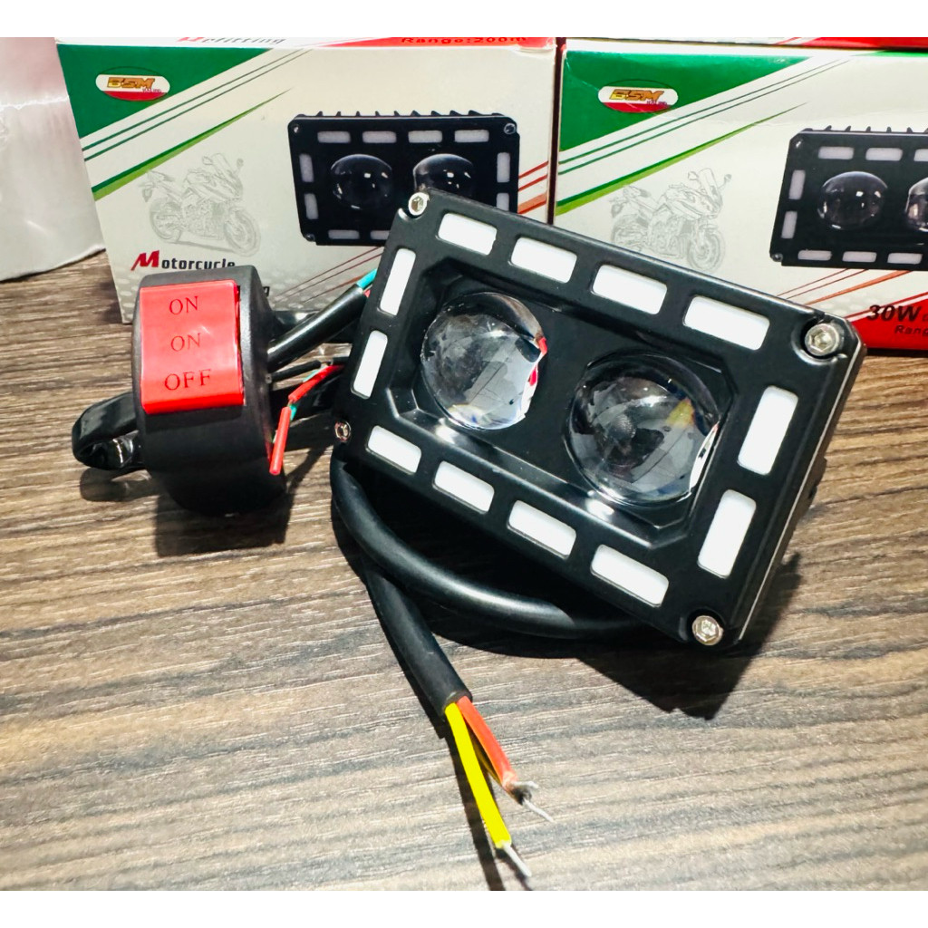 LAMPU SQL 2LED KOTAK RGB DENGAN TERANG CAHAYA LAMPU PUTIH KUNING COCOK UNTUK TAMBAHAN MOTOR/MOBIL