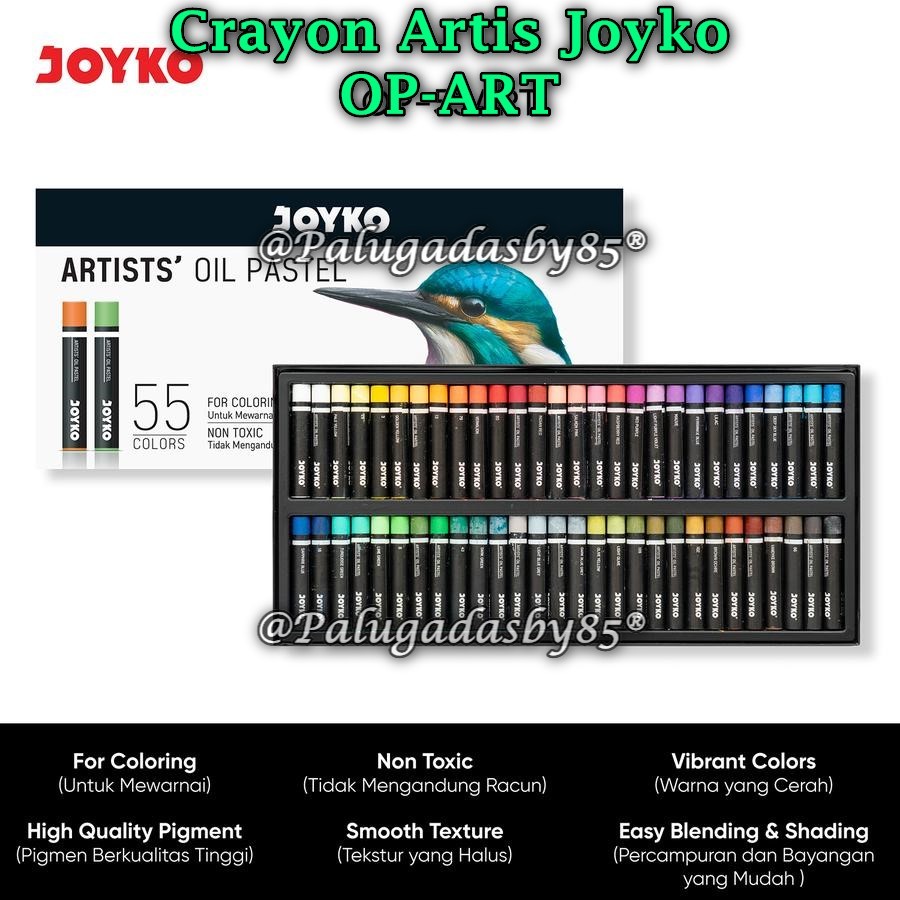 

(1 Set) GROSIR Artis Crayon JOYKO OP-55ART 55W / JOYKO Artists Oil Pastel Krayon Minyak OP-ART