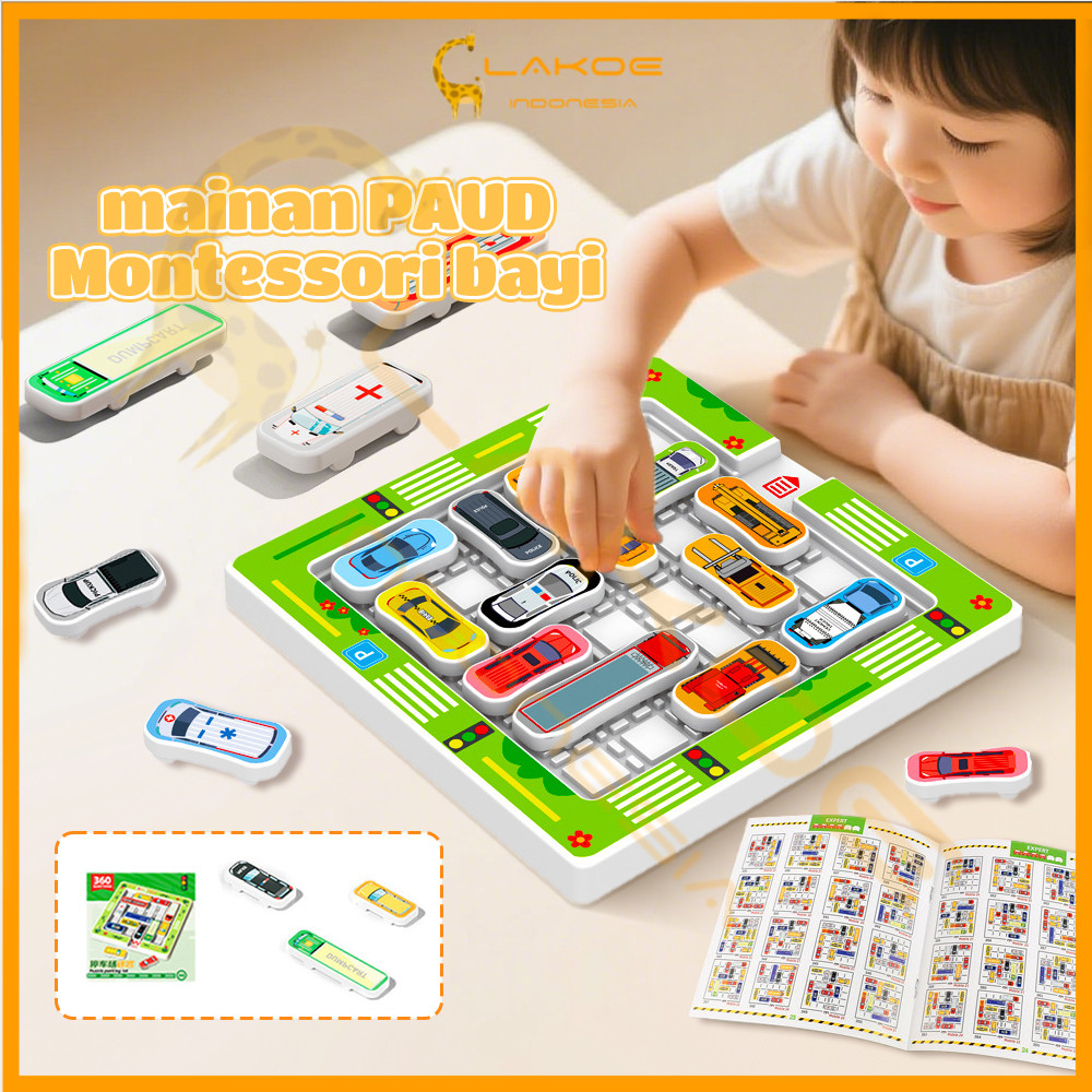 Lakoe Mainan Labirin Bayi IQ Car Rush Hour Puzzle Magnet Edukasi Games