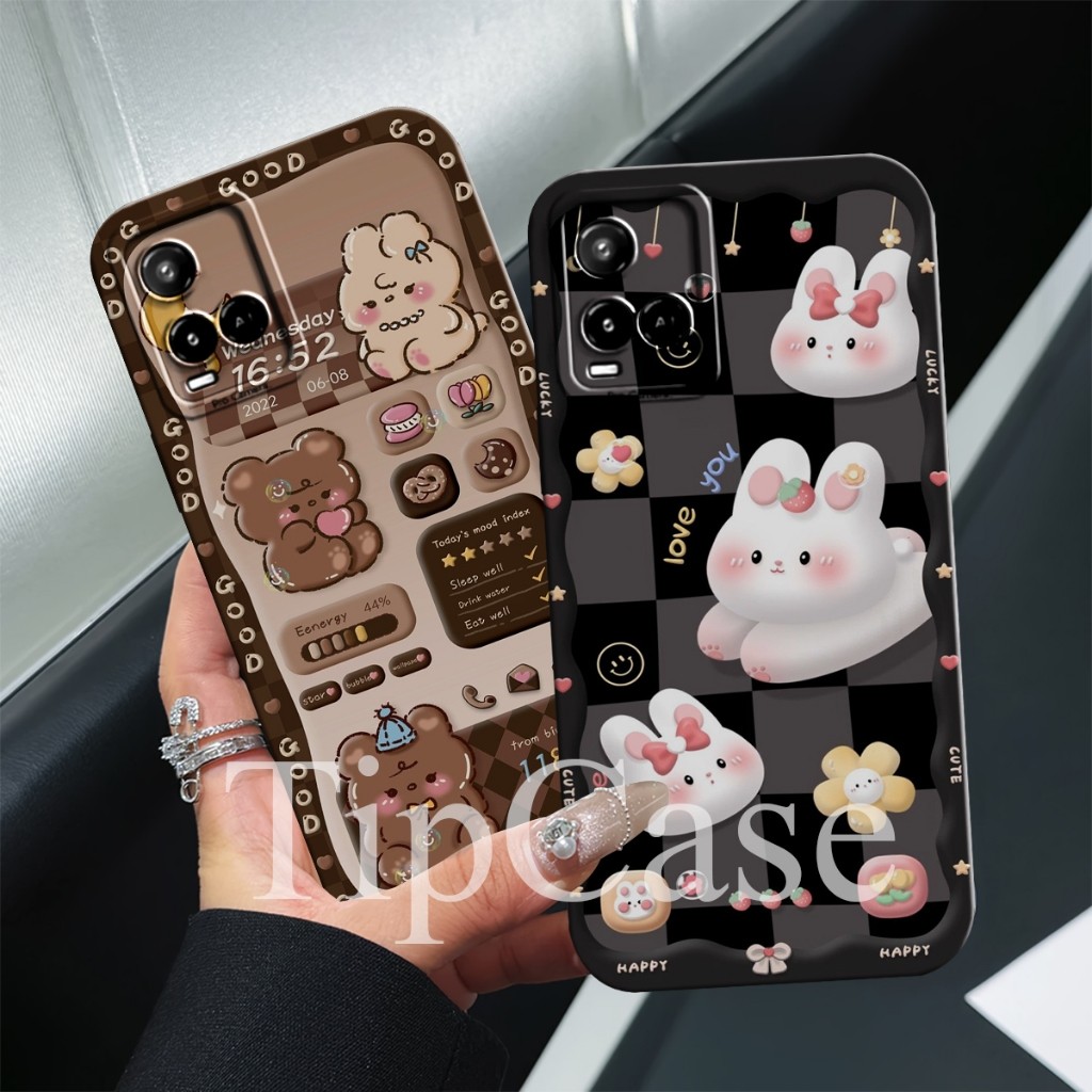 case Vivo Y21 Y21S Y21A Y33S casing pelindung camera motif cute