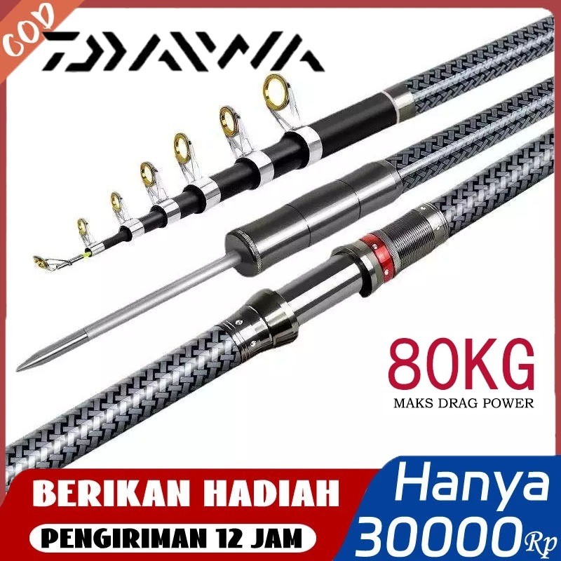 Pancingan DAWAI 2.1m-3.6m serat karbon berputar pancing alat pancing ringan dan kokoh