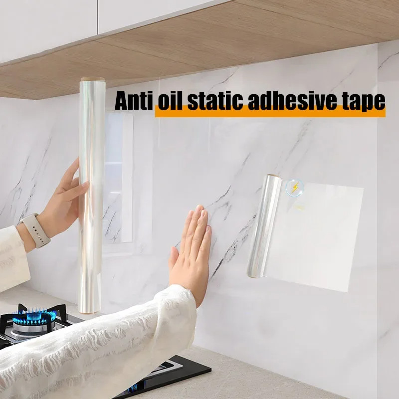 

Decorative waterproof and oil resistant kitchen and bedroom background self-adhesive wall stickers transparent wallpaper