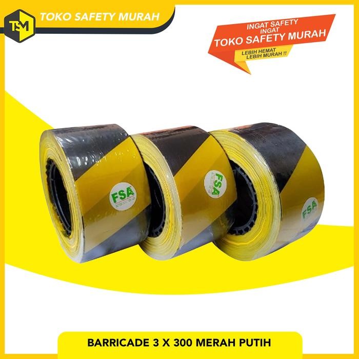 

MURAHHH!!! Barricade Tape Police Line Garis Polisi Safey Line 3" x 300 mtr - KUNING-HITAM