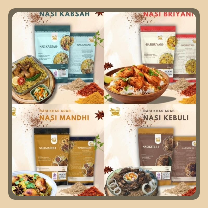 

nasi arab instan beras basmati nasi kebuli instan briyani mandhi kabsyah
