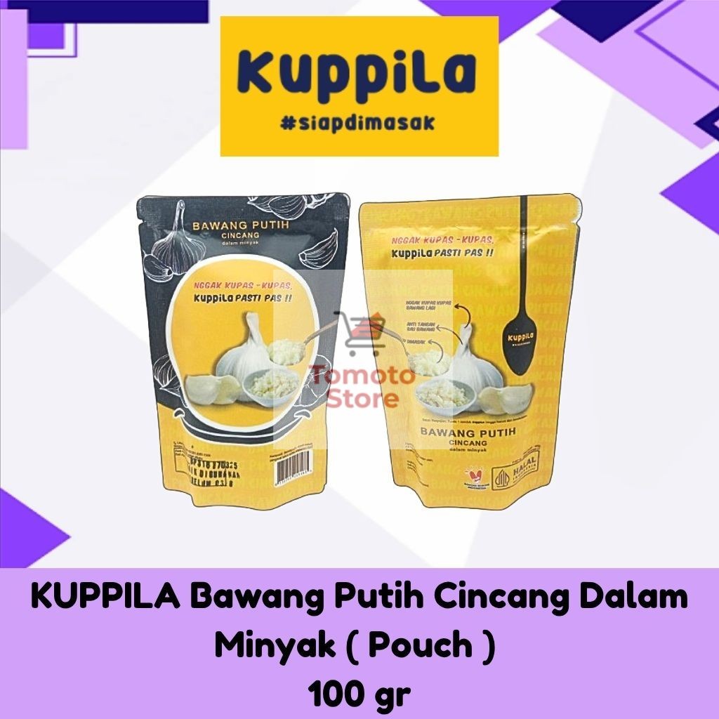 

✨ TOMOTOSTORE ✨ KUPPILA Bawang Putih Cincang Dalam Minyak ( Pouch ) 100 gr