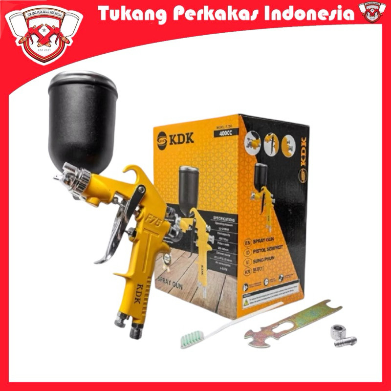 JUAL KDK SAGOLA Original Spray Gun Spraygun F75 G F-75 G F75G Tabung Atas Alat Semprot Cat Semprotan