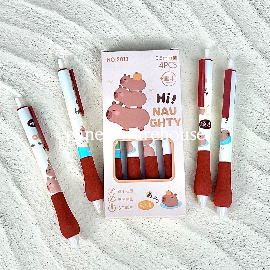 

[GW] Capybara Pulpen Isi 4 Pena Cair Tinta Hitam