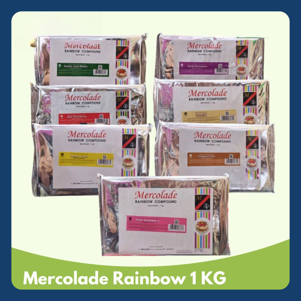 

Coklat Mercolade warna rasa rainbow 1 KG VIA JNE / NINJA / DLL