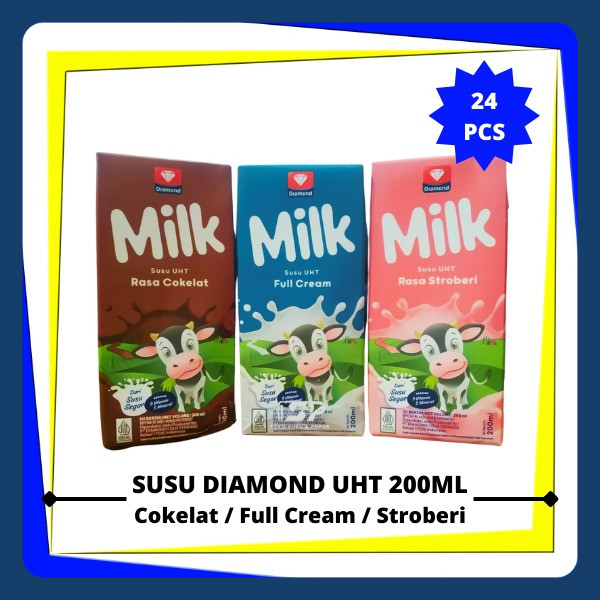 

Susu Diamond UHT Varian Rasa 200ml x 24 pcs (1 Karton)