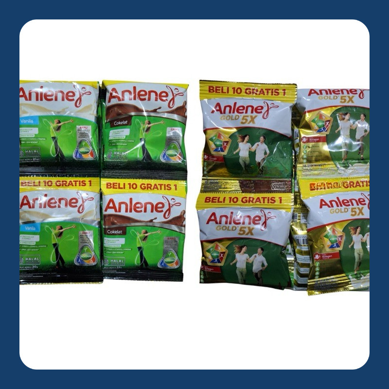 

MTZ ANCHOR PWRTDR Anlene Susu Bubuk Dewasa Anlene Active Anlene Gold | 1 renceng | 10+1