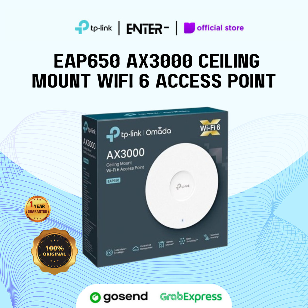 TP-Link EAP650 AX3000 Ceiling Mount WiFi 6 Access Point