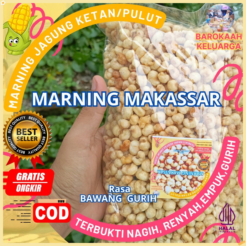 

JAJAN MAKARONI MARNING JAGUNG SULTAN JuARA/ SNACK SUPER JAGUNG MARNING KETAN/JAGUNG MARNING PUTIH 100 GR, 250 GR 500 GR, 1KG GURIH BAWANG TERBUKTI EMPUK RENYAH GURIH