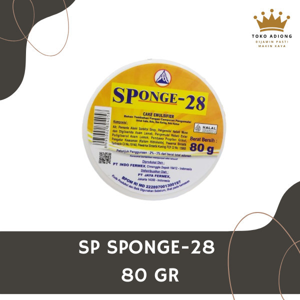 

SP SPONGE-28 ( PENGEMULSI ) - BAHAN KUE - BAKING MIX - 80gr