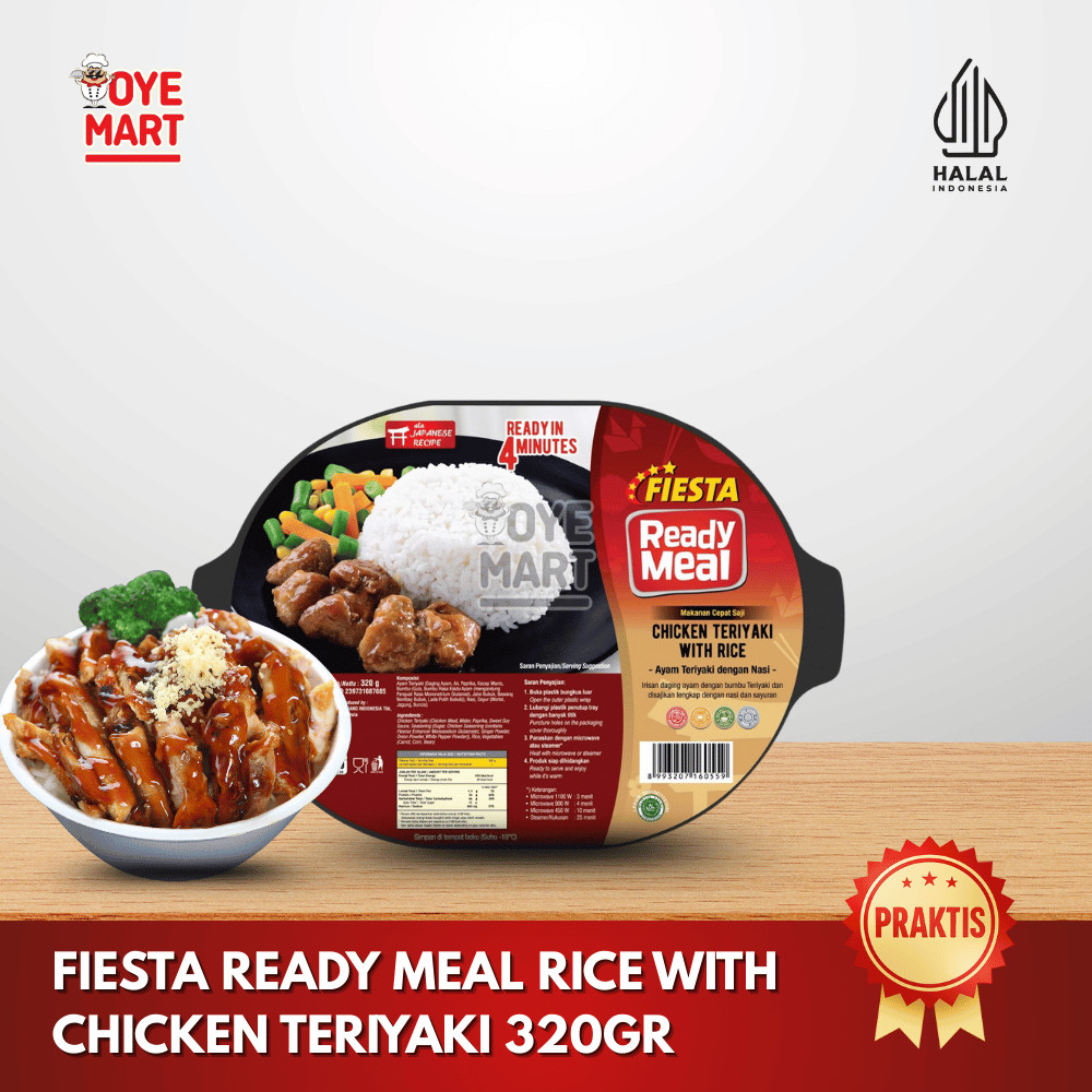 

FIESTA READY MEAL RICE WITH CHICKEN TERIYAKI 320GR/ NASI AYAM TERIYAKI