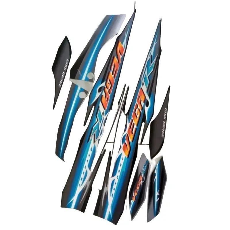 Stiker Striping Motor Yamaha Vega R New 2007 Hitam Silver Full Body - Motorcycle striping vega r lam