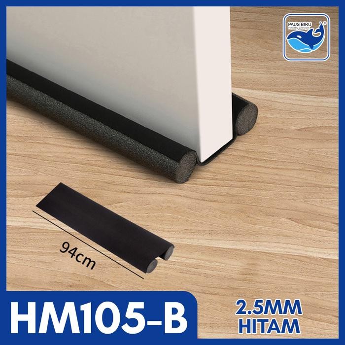 

salee Busa Penutup Celah Lubang Bawah Pintu / Sponge Penghalang Debu Angin Kecoa Serangga Twin Draft Door Seal Foam Alas Pelindung - HITAM berkualitas
