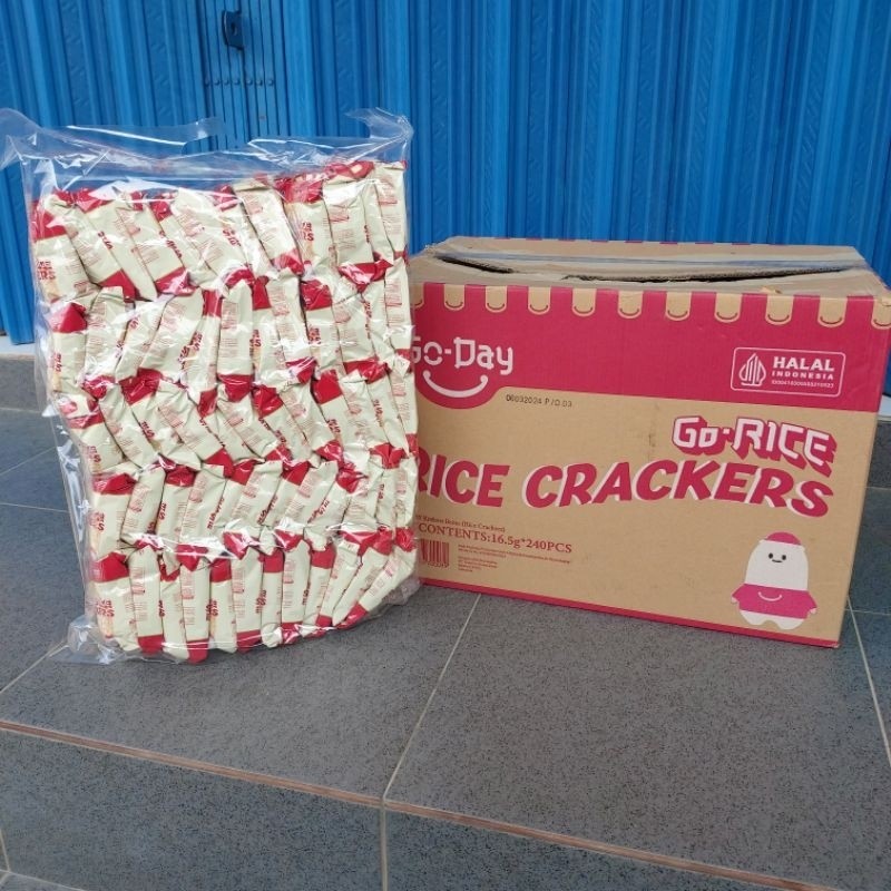 

Rice Creackers Go-Day Go Rice ( 1 PACK/6 RENCENG )