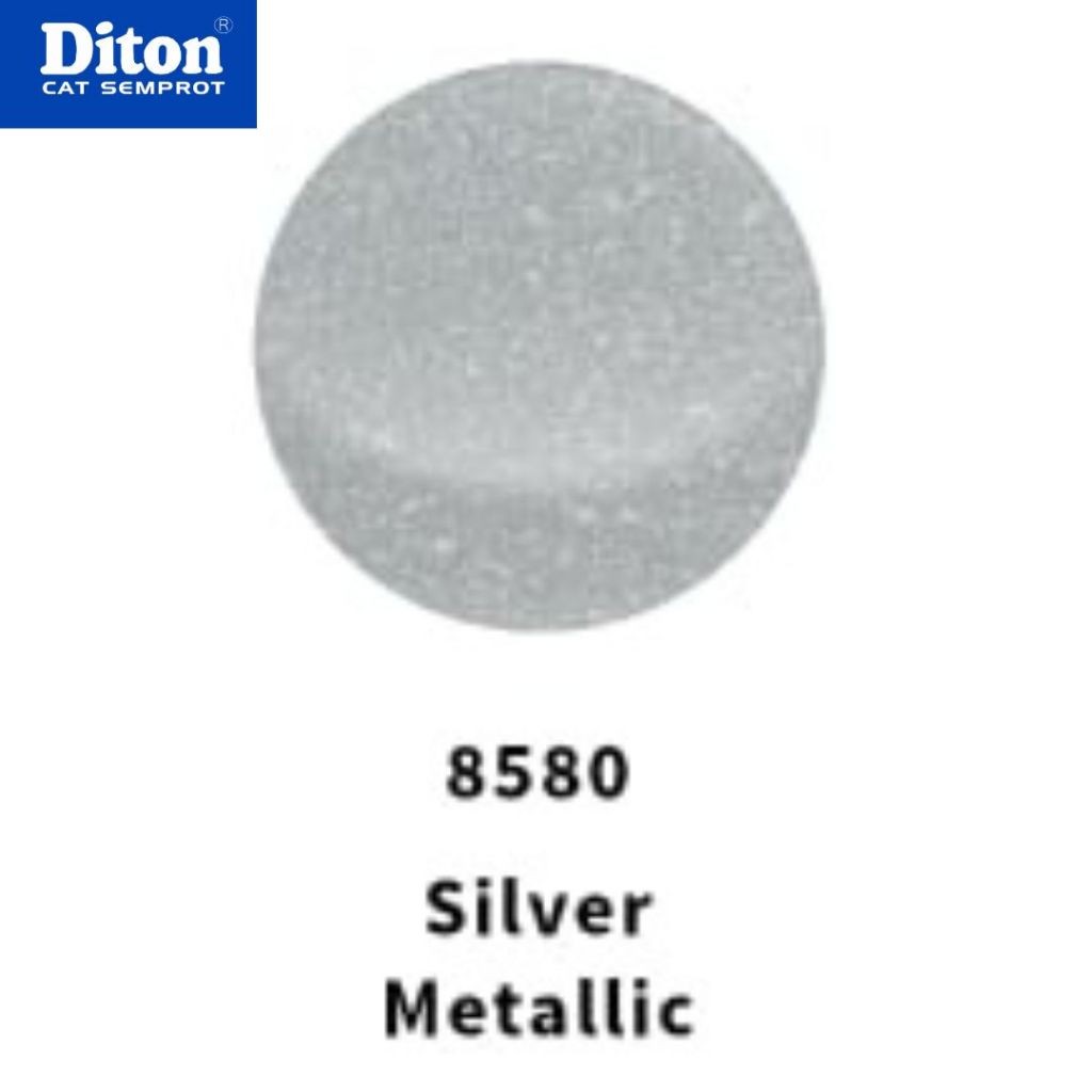 DITON METALIK - 300CC - DM-8580 - SILVER - PYLOX SPRAY CAT SEMPROT CAT KALENG SEMPROT DITON SAMY BER
