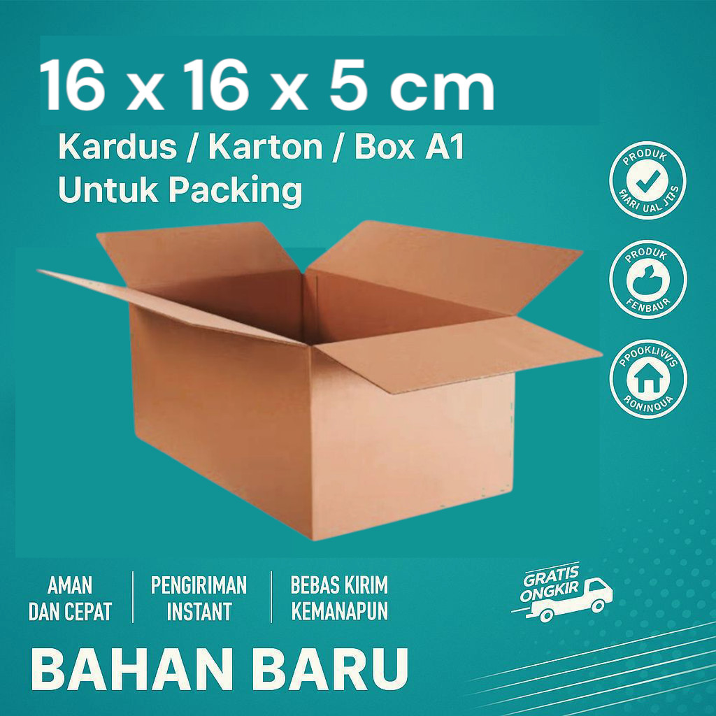 

Box Packing 16x16x5 / Kardus Packing / Karton Packing cocok untuk Aksesoris, Skincare, Pakaian, Elektronik, Barang Pecah Belah, Dokumen, Buku dengan Harga home industri langsung.