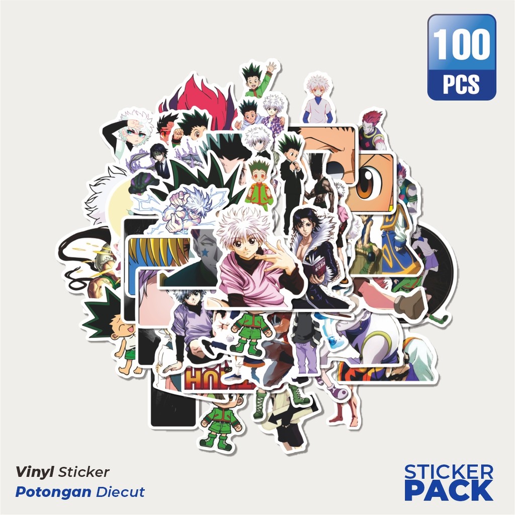 

Stiker Vinyl Sticker Anime Hunter X Hunter Waterproof Aesthetic- Untuk Laptop, Motor, dan Helm - Paper Stationery Pack