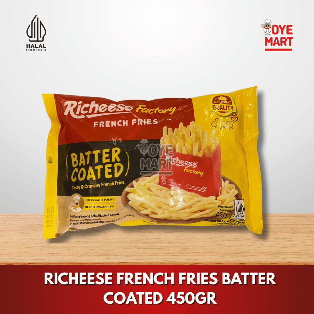 

RICHEESE FRENCH FRIES BATTER COATED 450GR / KENTANG BEKU