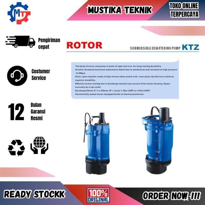 Pompa Celup Lumpur Rotor KTZ 611 Submersible Dewatering Tsurumi KTZ611