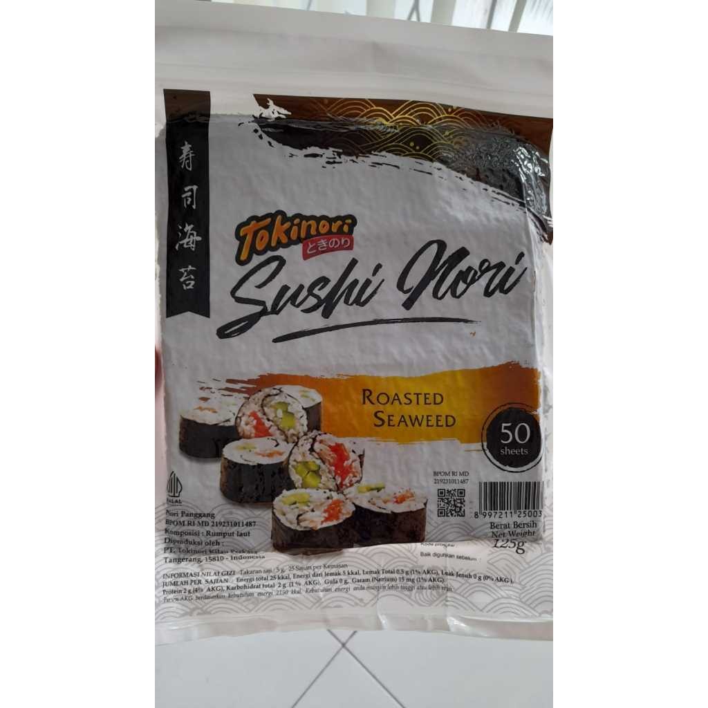 

Tokinori Sushi Nori Roasted Seawed 50 Lembar