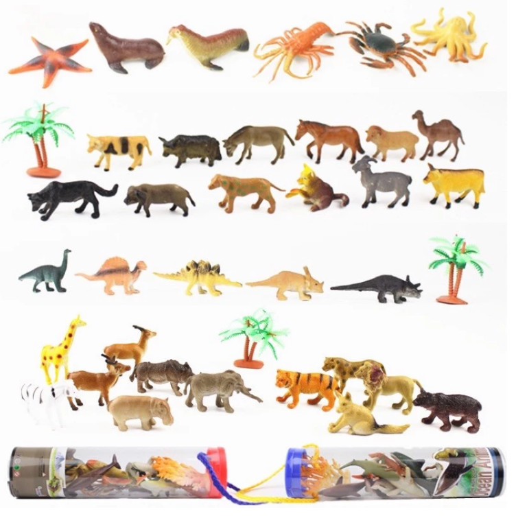 Miniatur Animal Mainan Anak Hewan Hewanan Karet Mainan Binatang Karet Miniatur Hewan Miniatur