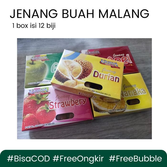

Fiona Jenang Apel Manalagi / Nangka / Strawberry / Durian Oleh-Oleh Khas Malang - Random
