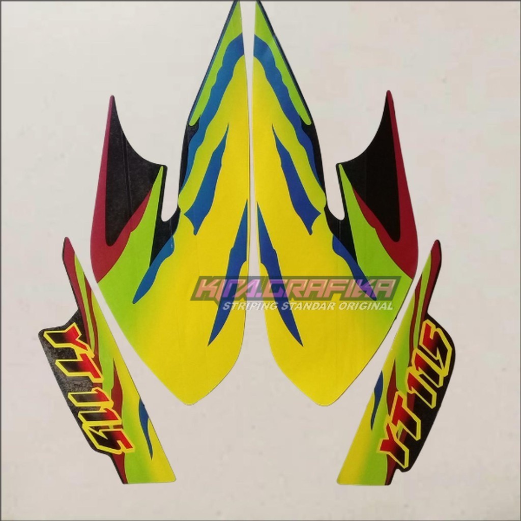 Stiker stripping striping decal graphic Yamaha trail YT115 YT 115 model original detail ori