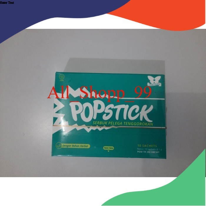 

Best Seller Popstick Herbal Serbuk Pelega Tenggorokan (10 Sachet)