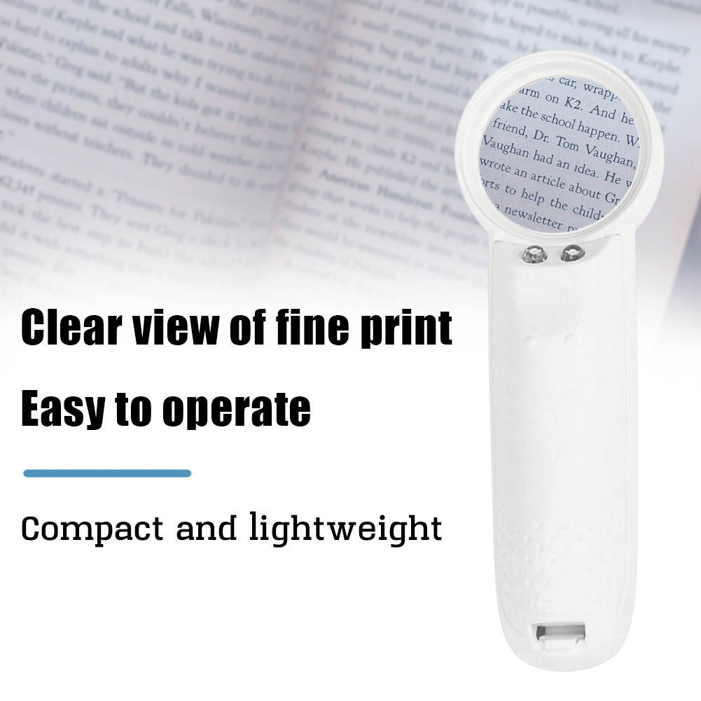

[COD] Magnifying Glass 15X LED Lampu 37mm Magnifying Glass Kaca Pembesar Optik White Magnifying Lens